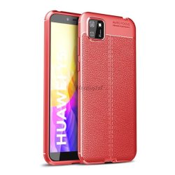   HUSĂ! - Protectie din silicon pentru telefon (rezistenta la impact mediu, efect piele, model de cusaturi) ROSU Huawei Y5p, Honor 9S