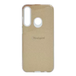 HUSĂ! - Protectie de telefon din silicon (interior din plastic, spate lucios) GOLD Huawei Y6p