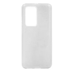   HUSĂ! - Protectie de telefon din silicon (interior din plastic, spate lucios) SILVER Huawei P40 Pro 5G