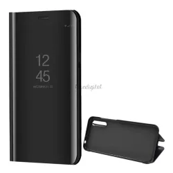   HUSĂ! - Husă cu suport (FLIP activ, deschidere laterală, funcție de suport pentru birou, suprafață oglindă, husă Mirror View) NEGRĂ Huawei Y8p