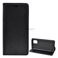   HUSĂ! - Carcasa in picioare, efect piele (FLIP, deschidere laterala, functie suport de masa) NEGRU Xiaomi Mi 10 Lite 5G