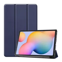   Husă stativă cu efect de piele (FLIP, deschidere laterală, funcție suport pentru birou TRIFOLD) CUSHION albastruSamsung Galaxy Tab S6 Lite 10.4 WIFI (SM-P610) 2020, Samsung Galaxy Tab S6 Lite 10.4 LTE (SM-P615) 2020,
