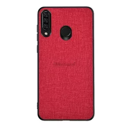   HUSĂ! - Protectie telefon din plastic (rezistenta medie la impact, cadru silicon, spate textil) ROSU Huawei Y6p