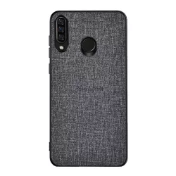   HUSĂ! - Protectie din plastic pentru telefon (rezistenta medie la impact, cadru silicon, spate textil) GRI Huawei Y6p