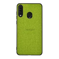   HUSĂ! - Protectie telefon din plastic (rezistenta medie la impact, cadru silicon, spate textil) VERDE Huawei Y6p