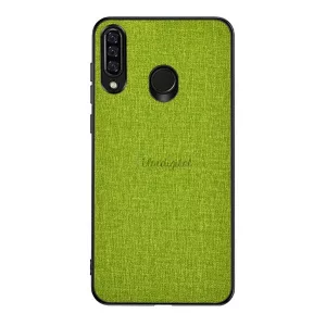 HUSĂ! - Protectie telefon din plastic (rezistenta medie la impact, cadru silicon, spate textil) VERDE Huawei Y6p