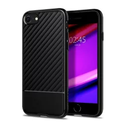   HUSĂ! - Protectie de telefon din silicon SPIGEN CORE ARMOR (rezistenta la impact, protectie camera, dungi) NEGRU Apple iPhone 7 4.7, iPhone 8 4.7