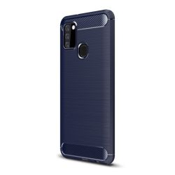   HUSĂ! - protecțiede telefon din silicon (rezistent la impact mediu, călcâi cu pernă de aer, periat, model de carbon) CUSHION CUSHION Samsung Galaxy A21s (SM-A217F)