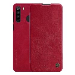   Husă NILLKIN QIN în picioare, efect piele (FLIP, deschidere laterală, suport card bancar) ROȘU Samsung Galaxy A21 (SM-A210F)