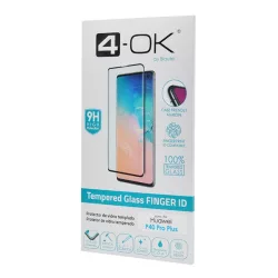   Sticlă de protecție a ecranului 4-OK (3D, curbată, rezistentă la zgârieturi, prietenoasă cu carcasă, cititor de amprente, 9H) TRANSPARENT Huawei P40 Pro+ 5G, Huawei P40 Pro 5G