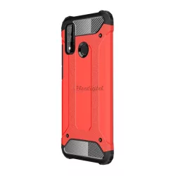   HUSĂ! - Protector de telefon din plastic Defender (rezistență medie la impact, colț cu pernă de aer, interior din silicon, efect metalic) ROȘU Huawei P Smart (2020)