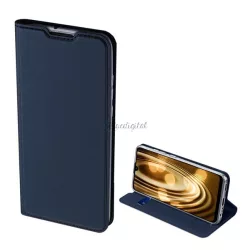   HUSĂ! - Husa DUX DUCIS SKIN PRO in picioare, efect piele (FLIP, deschidere laterala, suport card bancar, functie suport birou) ALBASTRU INCHIS Huawei P Smart (2020)