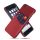 HUSĂ! - Protectie din plastic pentru telefon (rezistenta medie la impact, suport card bancar, invelis textil, spate cu efect piele) RED Apple iPhone 7 4.7, Apple iPhone 8 4.7, Apple iPhone SE (2020), Apple iPhone SE (2022)