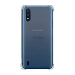   HUSĂ! - Protectie din silicon pentru telefon (rezistenta la impact mediu, colt cu perna de aer) TRANSPARENT Samsung Galaxy M01 (SM-M015F)