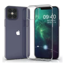   HUSĂ! - Protectie din silicon pentru telefon (ultra-subtire) TRANSPARENT Apple iPhone 12 Pro, Apple iPhone 12