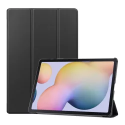  Husă în picioare, efect piele (FLIP activ, deschidere laterală, TRIFOLD, suport desktop) NEGRU Samsung Galaxy Tab S7 Plus WIFI 5G (SM-T976)