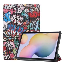   Husă în picioare, efect piele (FLIP activ, deschidere laterală, TRIFOLD, suport desktop, graffiti) CULOARE Samsung Galaxy Tab S7 WIFI (SM-T870), Samsung Galaxy Tab S7 LTE 5G (SM-T876), Samsung Galaxy Tab S7 LTE (SM) -T875), Samsung Galaxy Tab S8 WIF