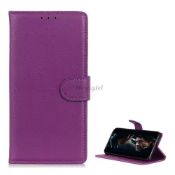   HUSĂ! - Husă în picioare, efect piele (FLIP, deschidere laterală, funcție de suport pentru birou, premium) PURPLE Samsung Galaxy M01 (SM-M015F)