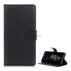   HUSĂ! - Husă în picioare, efect piele (FLIP, deschidere laterală, funcție de suport pentru birou, premium) NEGRU Samsung Galaxy M01 (SM-M015F)