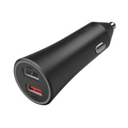  Incarcator auto XIAOMI MI CAR 2 prize USB (37W, incarcator rapid) NEGRU