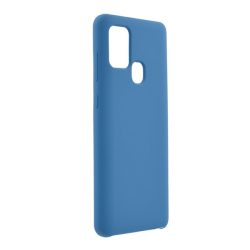   HUSĂ! - Protector de telefon din silicon (mat, interior din pluș din microfibră anti-zgârieturi, premium) ALBASTRU ÎNCHIS Samsung Galaxy A21s (SM-A217F)