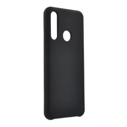   HUSĂ! - Protector de telefon din silicon (mat, microfibră de pluș interior anti-zgârieturi, premium) NEGRU Huawei Y6p