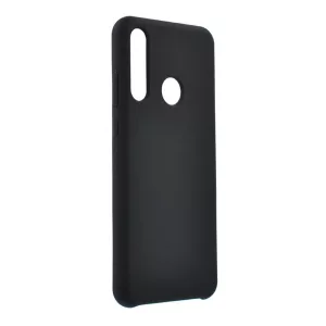 HUSĂ! - Protector de telefon din silicon (mat, microfibră de pluș interior anti-zgârieturi, premium) NEGRU Huawei Y6p