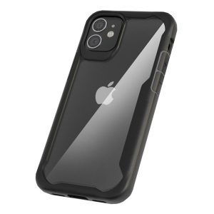 Protectie din plastic pentru telefon (cadru din silicon, ultra-subtire, rezistent la socuri, colt cu perna de aer) NEGRU Apple iPhone 12 mini