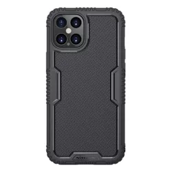   HUSĂ! - Protector de telefon din silicon NILLKIN TACTICS (interior din plastic, rezistenta medie la impact, model grila) NEGRU Apple iPhone 12 Pro Max