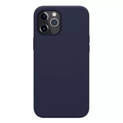   HUSĂ! - Protector de telefon din silicon NILLKIN FLEX PURE (ultra subțire, ecologic, interior din microfibră de pluș, mat) ALBASTRU ÎNCHIS Apple iPhone 12 Pro Max