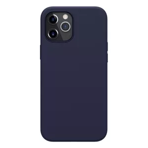 HUSĂ! - Protector de telefon din silicon NILLKIN FLEX PURE (ultra subțire, ecologic, interior din microfibră de pluș, mat) ALBASTRU ÎNCHIS Apple iPhone 12 Pro Max