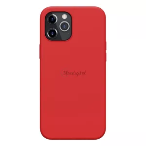 HUSĂ! - Protector de telefon din silicon NILLKIN FLEX PURE (ultra-subțire, ecologic, interior din microfibră de pluș, mat) RED Apple iPhone 12 Pro Max