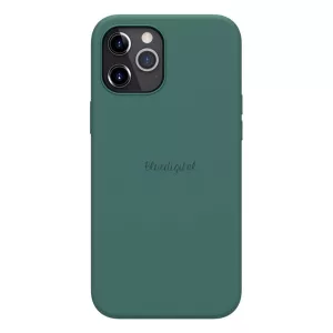 HUSĂ! - Protector de telefon din silicon NILLKIN FLEX PURE (ultra-subțire, ecologic, interior din microfibră de pluș, mat) VERDE ÎNCHIS Apple iPhone 12 Pro Max