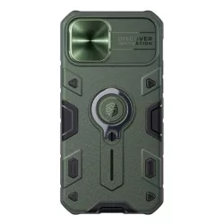   HUSĂ! - NILLKIN CAMSHIELD ARMOR apărător din plastic protecțiede telefon (silicon interior, rezistent la impact mediu, inel suport telefon)