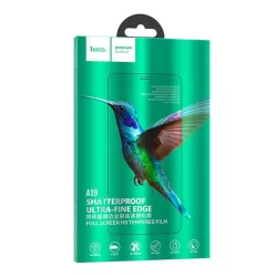   Sticlă de protecție pentru ecran HOCO (copertă completă 3D, lipici complet, adeziv pe toată suprafața, rezistentă la spargere, 0,33 mm, 9H) NEGRU Apple iPhone 12 mini