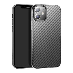   HUSĂ! - Protector de telefon din silicon HOCO DELICATE SHADOW (model carbon) NEGRU Apple iPhone 12 mini