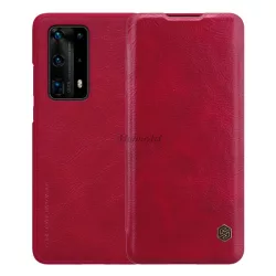   HUSĂ! - Husa NILLKIN QIN in picioare, efect piele (FLIP, deschidere laterala, suport card bancar) ROSU Huawei P40 Pro+ 5G