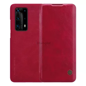 HUSĂ! - Husa NILLKIN QIN in picioare, efect piele (FLIP, deschidere laterala, suport card bancar) ROSU Huawei P40 Pro+ 5G