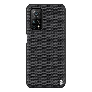 NILLKIN TEXTURED plastic protecțiede telefon (suprafață aspră, mediu rezistent la impact, cadru de silicon, model 3D) negru Xiaomi Mi 10T 5G, Xiaomi Mi 10T Pro 5G