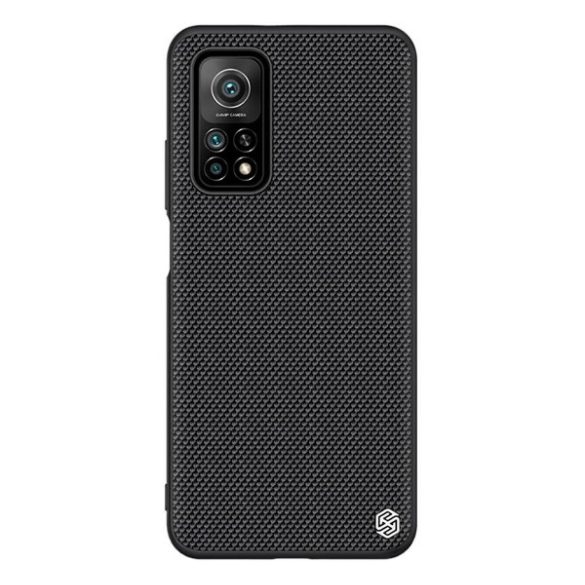 NILLKIN TEXTURED plastic protecțiede telefon (suprafață aspră, mediu rezistent la impact, cadru de silicon, model 3D) negru Xiaomi Mi 10T 5G, Xiaomi Mi 10T Pro 5G