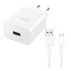   HUAWEI CP404B Încărcător AC cu mufă USB (22.5W, încărcător rapid PD + cablu Type-C) ALB