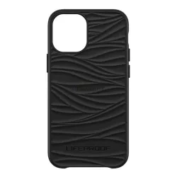   HUSĂ! - Protector de telefon din plastic LIFEPROOF WAKE (interior din silicon, rezistent la socuri, ecologic, model ondulat) NEGRU Apple iPhone 12 mini