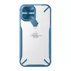   HUSĂ! - Protector de telefon din plastic NILLKIN CYCLOPS (rezistență medie la impact, colț cu pernă de aer, protecție pentru cameră, suport) ALBASTRU Apple iPhone 12 Pro Max