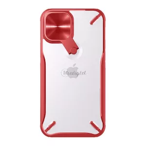 HUSĂ! - Protector de telefon din plastic NILLKIN CYCLOPS (rezistență medie la impact, colț cu pernă de aer, protecție pentru cameră, suport) RED Apple iPhone 12 Pro Max