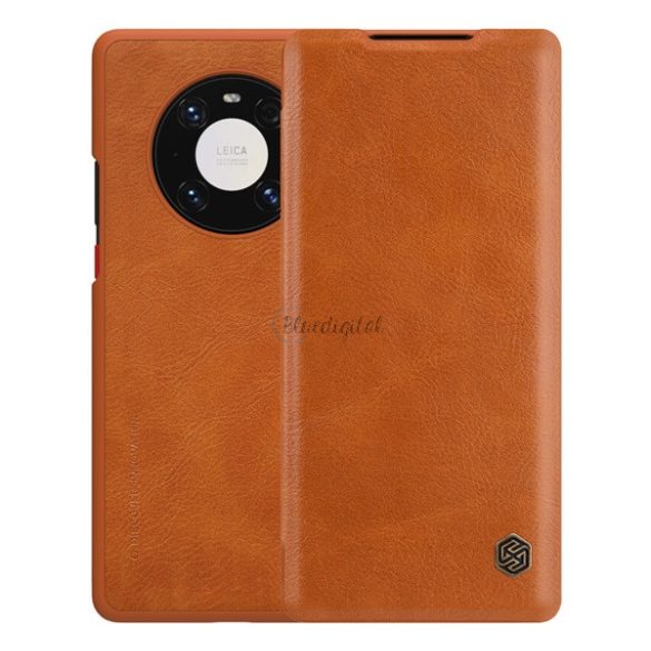 Husa NILLKIN QIN in picioare, efect piele (FLIP, deschidere laterala, suport card bancar) MARO Huawei Mate 40 Pro
