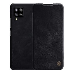   Husă NILLKIN QIN în picioare, efect piele (FLIP, deschidere laterală, suport card bancar) NEGRU Samsung Galaxy A42 5G (SM-A425F)