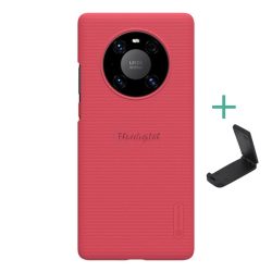   HUSĂ! - Protectie de telefon din plastic NILLKIN SUPER FROSTED (cauciucat, suprafata aspra + suport de birou) RED Huawei Mate 40 Pro