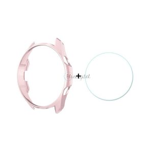 Cadru din plastic ENKAY (rezistent la impact + sticlă de protecție a ecranului) ROZ Samsung Galaxy Watch 3 45 mm (SM-R840)