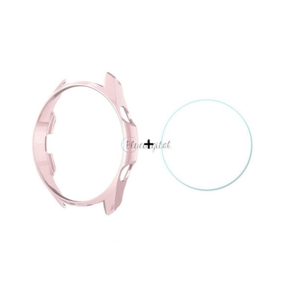 Cadru din plastic ENKAY (rezistent la impact + sticlă de protecție a ecranului) ROZ Samsung Galaxy Watch 3 45 mm (SM-R840)