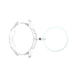   Cadru din plastic ENKAY (rezistent la impact + sticla protectoare pentru ecran) TRANSPARENT Samsung Galaxy Watch 3 45mm (SM-R840)